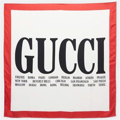 gucci cities print silk scarf|Gucci silk scarf sale.